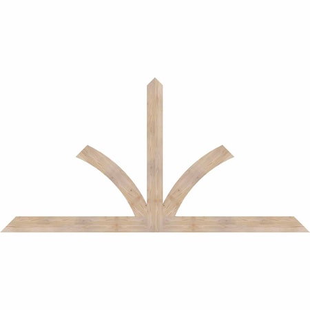 Ekena Millwork Richland Smooth Timber Gable Bracket, Douglas Fir, 108"W x 54"H x 1 1/2"D x 5 1/2"F, 12/12 Pitch GBW108X54X0206RIC00SDF